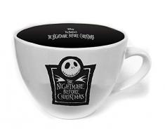 Disney SCMG24986 Tasse Ã cappuccino - LÃtrange NoÃ«l de monsieur Jack, Noir/Blanc
