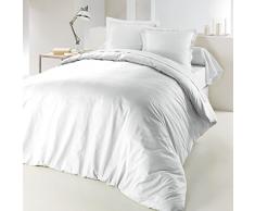 douceur dintérieur housse de couette 2 personnes 240x220cm 57 fils lina blanche
