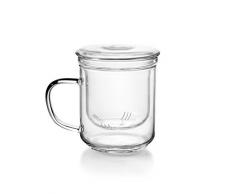 IBILI 624500 Tasse Ã ThÃ© avec Filtre, Verre, Transparent, 12 x 10 x 14 cm