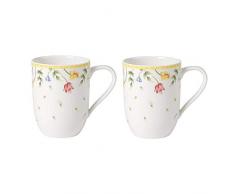 Villeroy & Boch Spring Awakening Tasse Ã cafÃ© Fleurs champÃªtres, Set de 2 piÃ¨ces, 340 ml, Porcelaine Premium, Jaune/Vert/Rouge