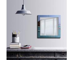 Bonamaison DÃ©coration Murale Impression sur Miroir EncadrÃ© sur Toile, Dimensions: 50 x 50 Cm - ConÃ§u et fabriquÃ© en Turquie