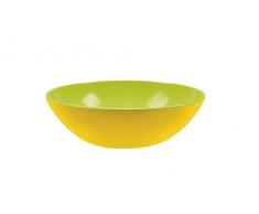 Zak Designs 2114-0322 Duo Bol Ã Servir Jaune ExtÃ©rieur/Vert IntÃ©rieur 24 cm
