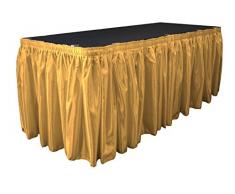 Parure de la mariée en Satin Jupe de Table, Satin, doré, 21 Feet Wide by 29 inch Long