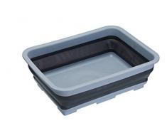 masterclass Smart Space Bassine à Vaisselle Pliable en Plastique 7 l Noir/Gris