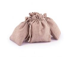 Fumarette Pajoma Calendrier de lAvent en Jute, Beige, 10 x 13 cm