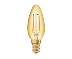 Osram Vintage Edition 1906 Ampoule LED Ã Filament - Culot E14 - Forme Flamme Or AmbrÃ©e - Blanc Chaud 2500K - 2,5W (Ãquivalent 22W)