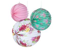 Talking Tables Lanterne Decorative en Papier Floral Pour un Mariage ou Fetes dAnniversaire