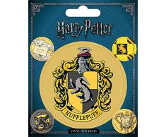 Lotmusic Wizarding World Harry Potter-hufflepuff Vinyle autocollant, Multicolore, 10Â x 12.5Â cm