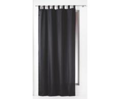 douceur dintérieur rideau a passants 140x260 cm polyester essentiel noir
