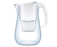 AQUAPHOR Onyx Filtre Ã Eau avec Cartouche filtrante Maxfor+ Effet Verre pour rÃ©duire Le calcaire, Le Chlore et Les mÃ©taux Lourds, Plastique, Volume 4,2 l Blanc