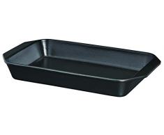 Chasseur 3503 Plat rectangulaire, Fonte Ã©maillÃ©e, Noir Mat (intÃ©rieur Noir), 33,5 cm