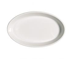 Saturnia Plat Ovale. Rome Blanc cm.36