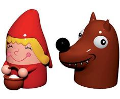 Alessi Amgi40set Cappuccetto Rosso E Il Lupo Set de deux Figurines en Porcelaine, decorÃ©es Ã la Main