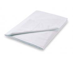 Peacock Blue Hotel Thread Count Plain Dye Drap Plat, 100% Coton Percale peignÃ© 300 Fils au Pouce carrÃ©, Platine, Double