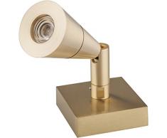 TEKNI-LED - Spot LED à poser sur console, meuble, vitrine â Lampe orientable éclairage tableaux - 3W â blanc chaud 2700K â IRC95 - Laiton brossé