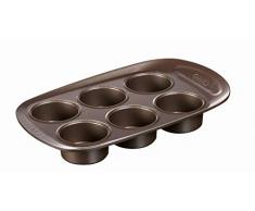 Pyrex - Asimetria - Moule à 6 Muffins en Métal Anti-Adhésif à 6.50 cm