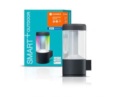 LEDVANCE Smart+ Modern Lantern | Applique murale Extérieur | 16 Millions de couleurs | Compatible Bluetooth - Pilotable avec Siri via Apple HomeKit