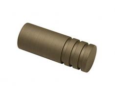 Gardinia Cylindre de Queue, 2 x Endknopf, métal, Cappuccino, pour Technique de Rideau à 19 mm