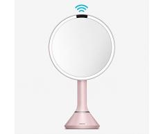 Simplehuman Capteur Mirror â Activated Lighted Makeup Mirror, Acier Inoxydable, Rose, 20 cm