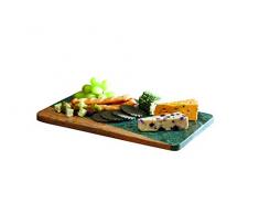 Kitchencraft Masterclass ArtesÃ rectangulaire en marbre/en Bois Plat de Service, 35Â x 20Â cm (35,6Â x 20,3Â cm)Â âÂ Vert
