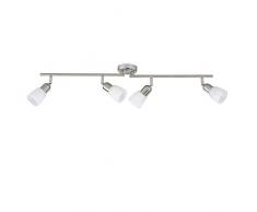 Brilliant AG 55331/77 Plafonnier 4 lumières, Métal, E14, 40 W, Acier/Chrome