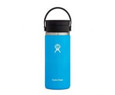 Hydro Flask Mug de voyage isotherme 473Â ml (16Â oz) en acier inoxydable avec isolation sous vide et bouchon Flex Sip Ã©tanche, goulot large, Pacific