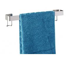 Wenko 22778100 Barre porte-serviettes Premium Plus, Acier Inoxydable, 40,5 x 8,5 x 9,5 cm