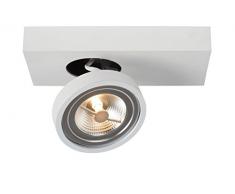 Lucide NENAD AR111 - Spot plafond - LED Dim. - 1x10W 2700K - Blanc