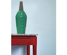 Just Contempo Marocain inspiré Vase en céramique avec Motif géométrique Peints en Vert Glaze