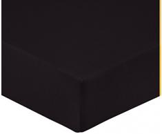 Biberna 77155/020/087 Drap housse en Jersey Stretch Motif Uni Coton Gris 180 x 200 cm à 200 x 200 cm