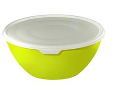Rotho Bol avec Couvercle, Parfait pour Les salades, idéal pour Le Rangement et Le Transport grün/Transparent