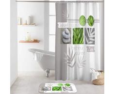 douceur dintérieur rideau de douche avec crochets 180x200 cm polyester moment zen