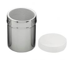 Weis 14901 Saupoudreuse à Cacao avec Couverture, Acier Inoxydable, Argent, 7 x 7 x 9 cm