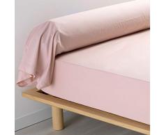 douceur dintérieur Percaline TAIE DE TRAVERSIN, Rose, 85 x 185 CM