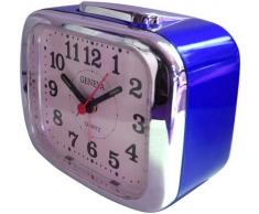 Technoline Blau-Metallic Réveil de Quartz Geneva XL Bleu-métallisé, Plastique, 11x5,5x8,5 cm