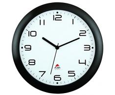 Alba - Horloge - HORNEW N - Noir - ABS et Verre - 30 cm - Horloge Silencieuse - Horloge Murale - Horloge Moderne Quartz