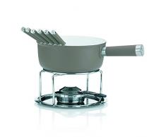 Kela Set à fondue de fromage 10 piècesFonte daluminium, revêtement en céramique, convient pour plaque à induction, 1 l taupe