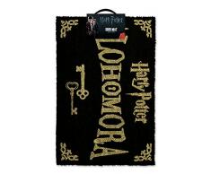 Harry Potter Alohamora Door Mat Paillasson Coco 40 x 60 cm, Fibre, Noir et doré, 60 x 40 x 1,5 cm