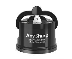 AnySharp Aiguiseur de Couteaux avec Ventouse, Noir