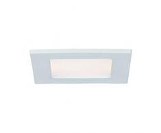 Paulmann 92067 Kit encastrés Quality Panneau LED, carré, 1x6W, 2700K, 230V, 115x115mm, Blanc/Plastique