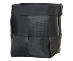 959Â 222pot Vase Petit, Tissu, Noir, 9.4Â x 9.4Â x 11.45Â cm