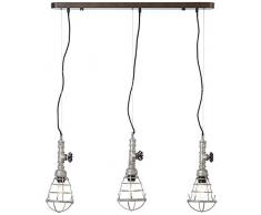 Brilliant Pipe Suspension 3 ampoules Métal 60 W Zinc Antique