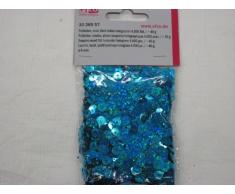 Efco Fil Plat Rond Paillettes Hologramme, Turquoise, 6Â mm, 40Â g, 4000-piece