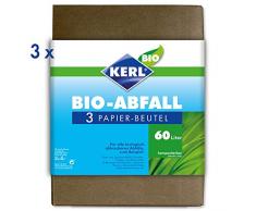 KERL 4003450023571 Lot de 3 Sacs Poubelle Bio Papier 60 L
