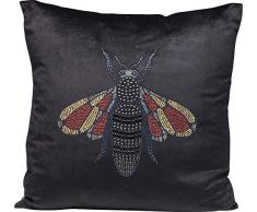 Kare Design Fashion Bee Coussin carré en Velours avec Motif Abeilles 45 x 45 cm