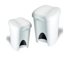 Belles et Fortes Poubelle, polypropylÃ¨ne, Blanc, Moyen