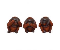 Nemesis Now Figurine à Trois orangs-outans Orange 14 cm