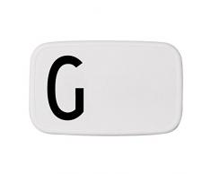 Design Letters Lunch Box Plastique Blanc/Noir 18 cm