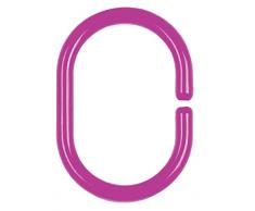 Spirella 10.09732 Rideau de Douche Anneaux Minor Clear-Pink Plastique
