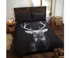 Rapport Calédonien Cerf Housse de Couette, Monochrome, Double